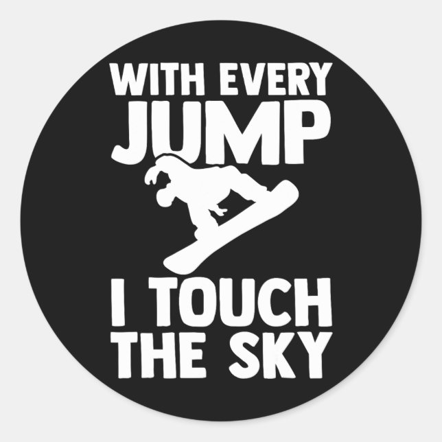 Snowboard Snowboarder Snowboarding 1  Classic Round Sticker (Front)