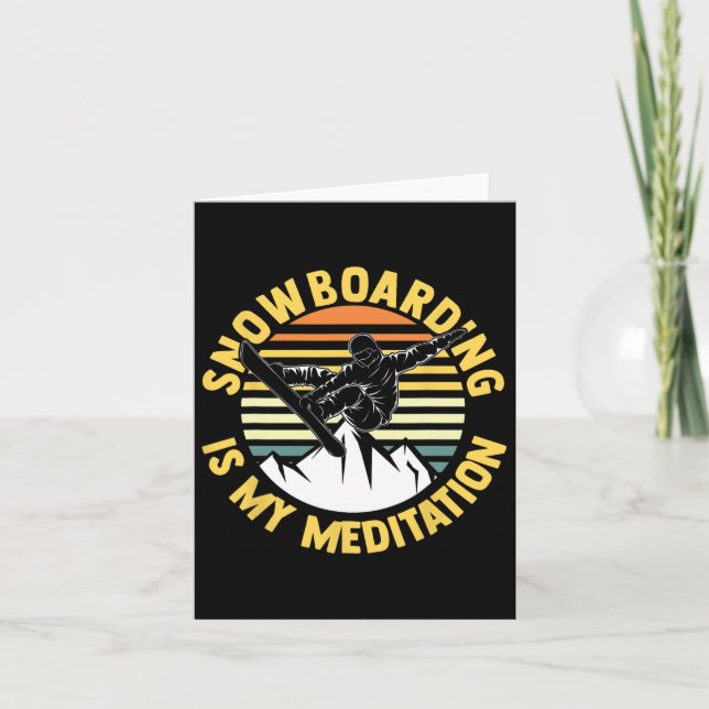 Snowboard Snowboarder Snowboarding 2  Card (Front)
