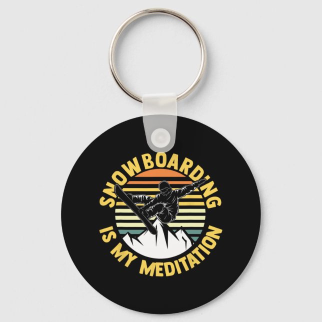Snowboard Snowboarder Snowboarding 2  Key Ring (Front)