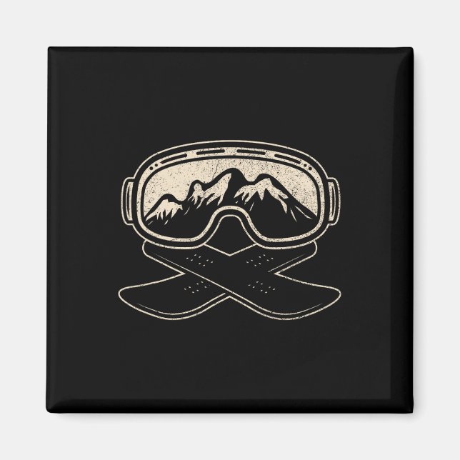 Snowboard Snowboarder Snowboarding Freestyle Mount Magnet (Front)