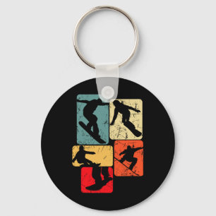 Snowboard Snowboarder Snowboarding Kids Boys Men Key Ring