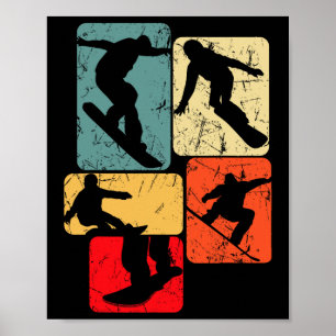 Snowboard Snowboarder Snowboarding Kids Boys Men Poster