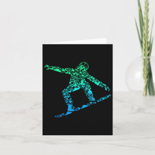 Snowboard Snowboarder Snowboarding Men Boys Kids  Card