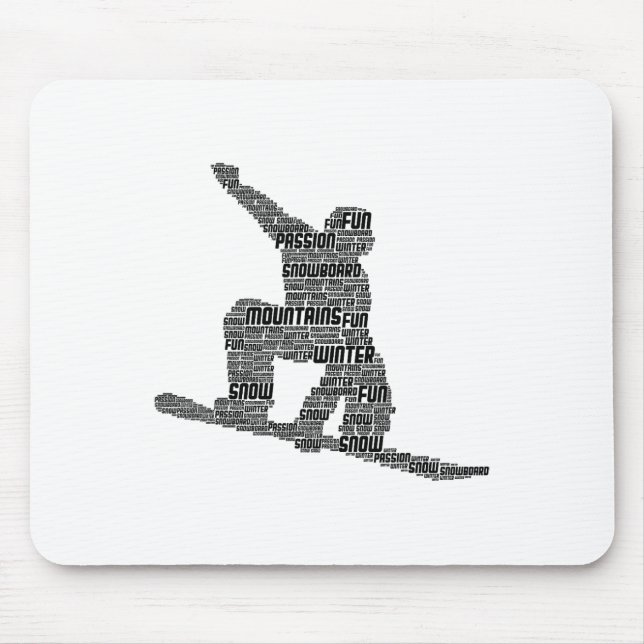 Snowboard Snowboarder Snowboarding  Mouse Pad (Front)