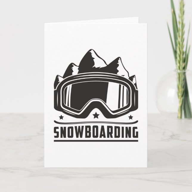 Snowboard Snowboarder Snowboarding Snow Gift Idea Card (Front)