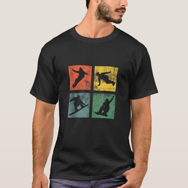 Snowboard Snowboarder Snowboarding Vintage Winter  T-Shirt (Front)