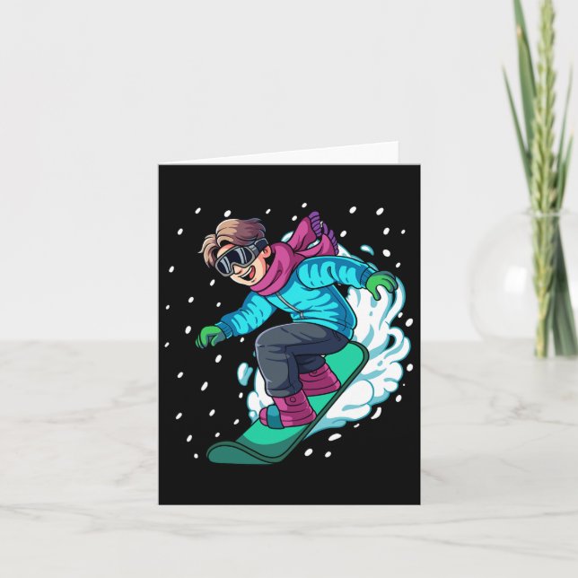 Snowboard Snowboarding 5  Card (Front)