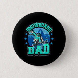 Snowboard Snowboarding Awesome Dad Men Gift 6 Cm Round Badge