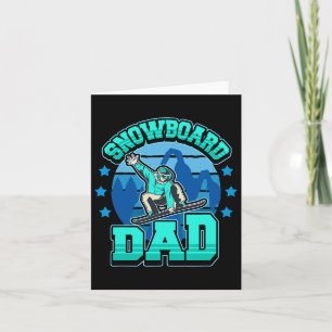 Snowboard Snowboarding Awesome Dad Men Gift Card