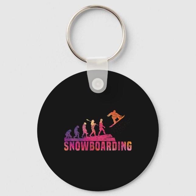Snowboard Snowboarding Evolution Freestyle Snowboa Key Ring (Front)