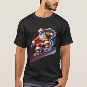 Snowboard Snowboarding Santa Christmas T-Shirt