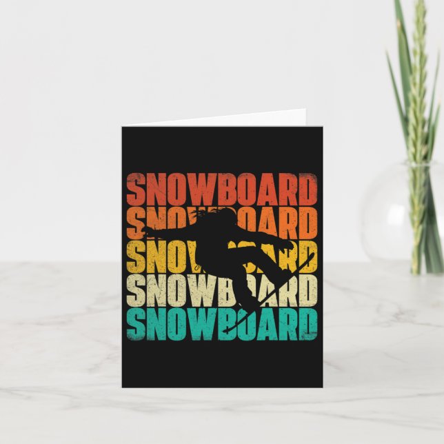 Snowboard - Snowboarding Snowboarder Downhill Inst Card (Front)