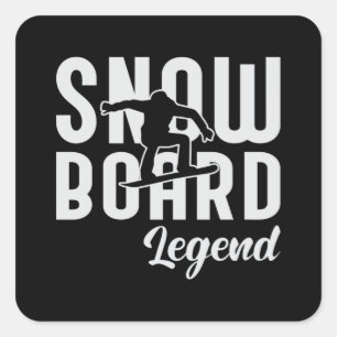 Snowboard Snowboarding Snowboarder Snow Funny Gift Square Sticker