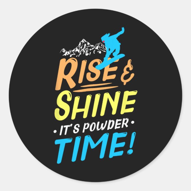 Snowboard Snowboarding Snowboarder Snowboarder Gif Classic Round Sticker (Front)