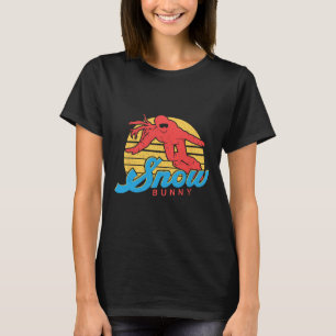 Snowboard Snowboarding Vintage Retro Bunny Girl T-Shirt