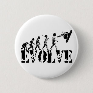 Snowboard Snowbording Sport Evolution Art 6 Cm Round Badge