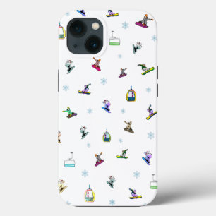 Snowboard Sports Pattern Drawing Phone / iPad case