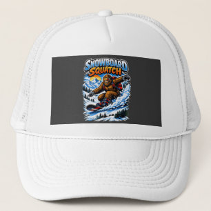 Snowboard Squatch – Funny Bigfoot Snowboarding  Trucker Hat