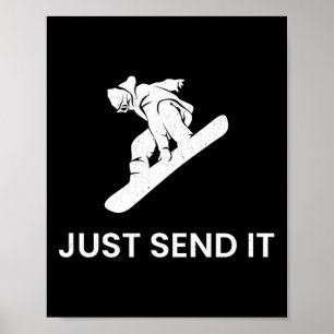 Snowboard T Shirt Snowboarding For Men Women Kids Poster