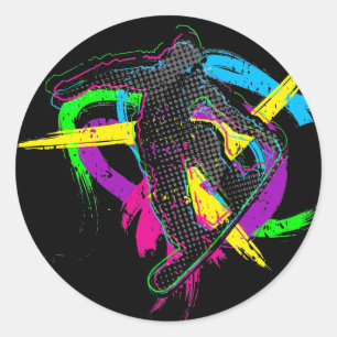 Snowboard Trick Classic Round Sticker