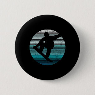Snowboard Vintage Retro Freestyle Snowboarding Gif 6 Cm Round Badge