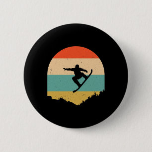 Snowboard Vintage Snowboarder Winter Snow Snowboar 6 Cm Round Badge