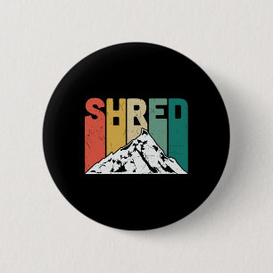 Snowboard Vintage Snowboarding Vacation Skiing Sno 6 Cm Round Badge