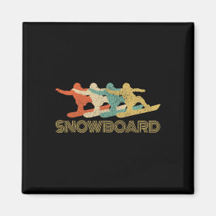 Snowboard Vintage Winter Sports Freestyle Snowboar Magnet