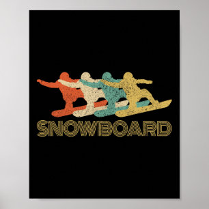 Snowboard Vintage Winter Sports Freestyle Snowboar Poster