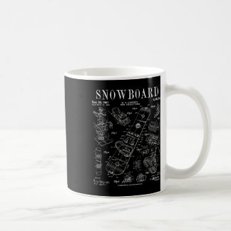 Snowboard Winter Snowboarding Vintage Patent Drawi Coffee Mug