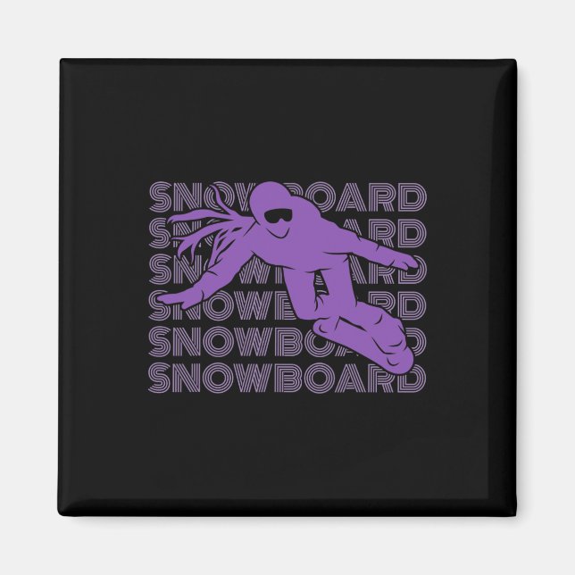 Snowboard Women Snowboarding Snowboarder 2  Magnet (Front)