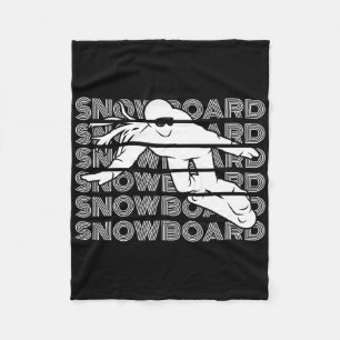 Snowboard Women Snowboarding Snowboarder  Fleece Blanket