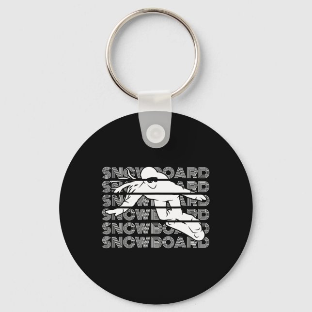 Snowboard Women Snowboarding Snowboarder  Key Ring (Front)