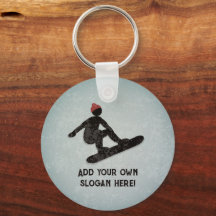 Snowboarder Action Pose - grunge look - your text