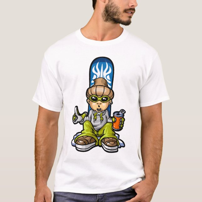 Snowboarder and soda T-Shirt (Front)