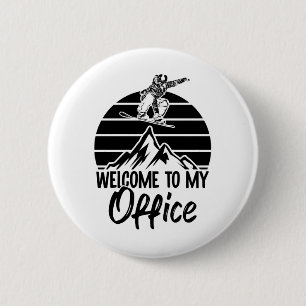 Snowboarder Berge   Snowboard apres-ski gifts 6 Cm Round Badge