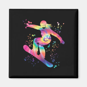 Snowboarder Colorful Snowboard Snowboarding Magnet