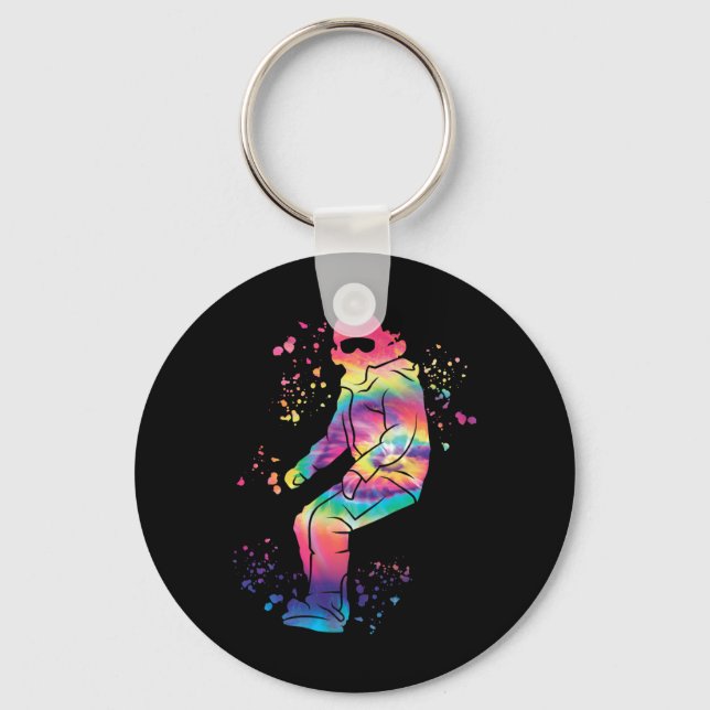 Snowboarder Colourful Snowboard Snowboarding 35  Key Ring (Front)