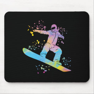 Snowboarder Colourful Snowboard Snowboarding 4 Mouse Pad