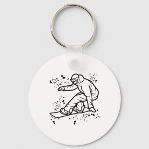 Snowboarder Colourful Snowboard Snowboarding &#; Key Ring