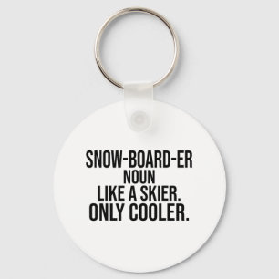 Snowboarder Definition Dictionary Funny Snowboardi Key Ring