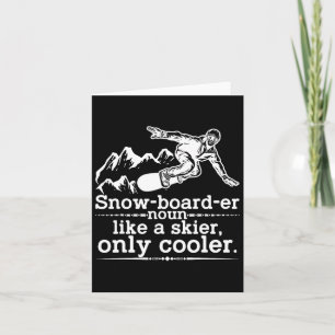 Snowboarder Definition Funny Snowboarding Winter S Card