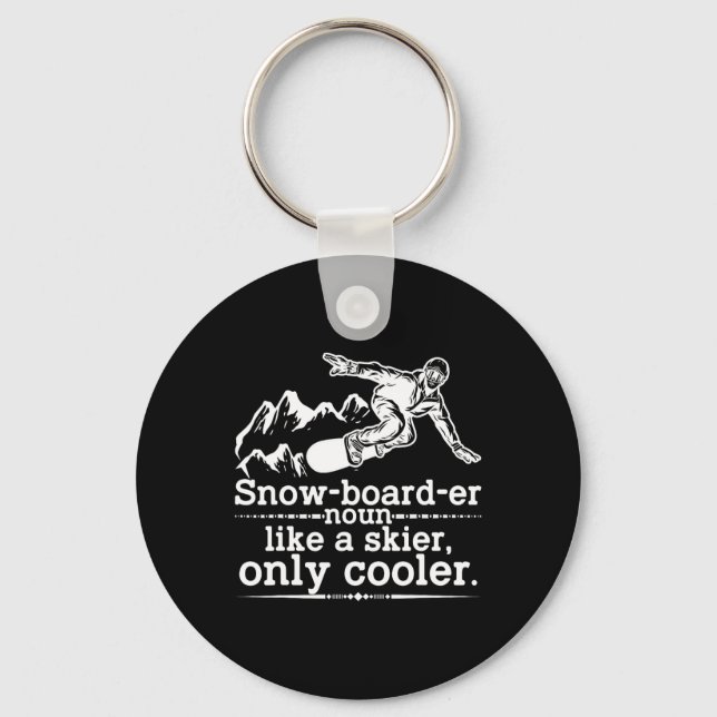 Snowboarder Definition Funny Snowboarding Winter S Key Ring (Front)