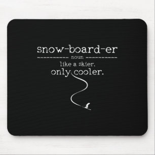 Snowboarder Definition Snowboard Skier Skiing Wint Mouse Pad