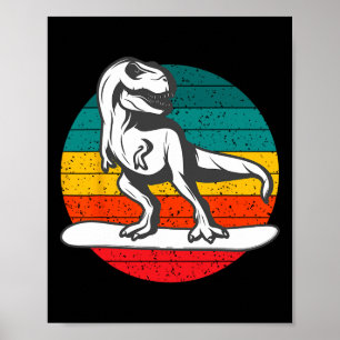Snowboarder Dinosaur Snowboard Winter Sports Snowb Poster