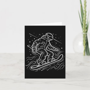Snowboarder Drawing Snowboarding Lessons  Card