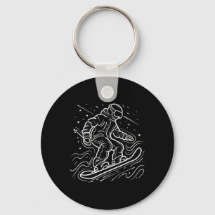 Snowboarder Drawing Snowboarding Lessons  Key Ring