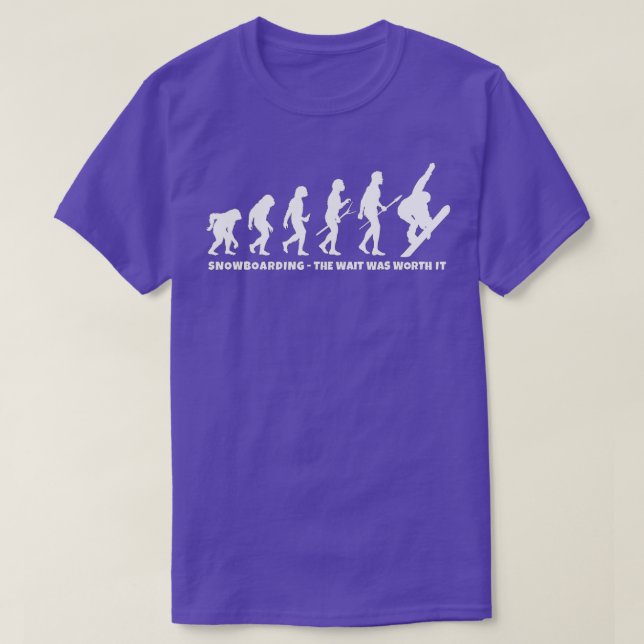 Snowboarder Evolution of Snowboarding  T-Shirt (Design Front)