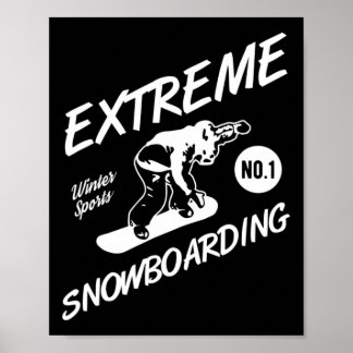 Snowboarder Extreme Snowboarding Winter Sports Sno Poster