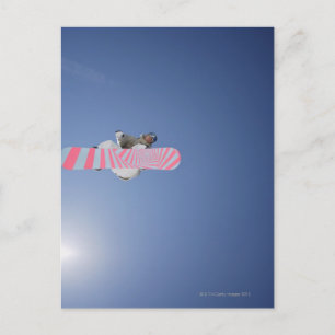 Snowboarder Flying Through the Air Postcard